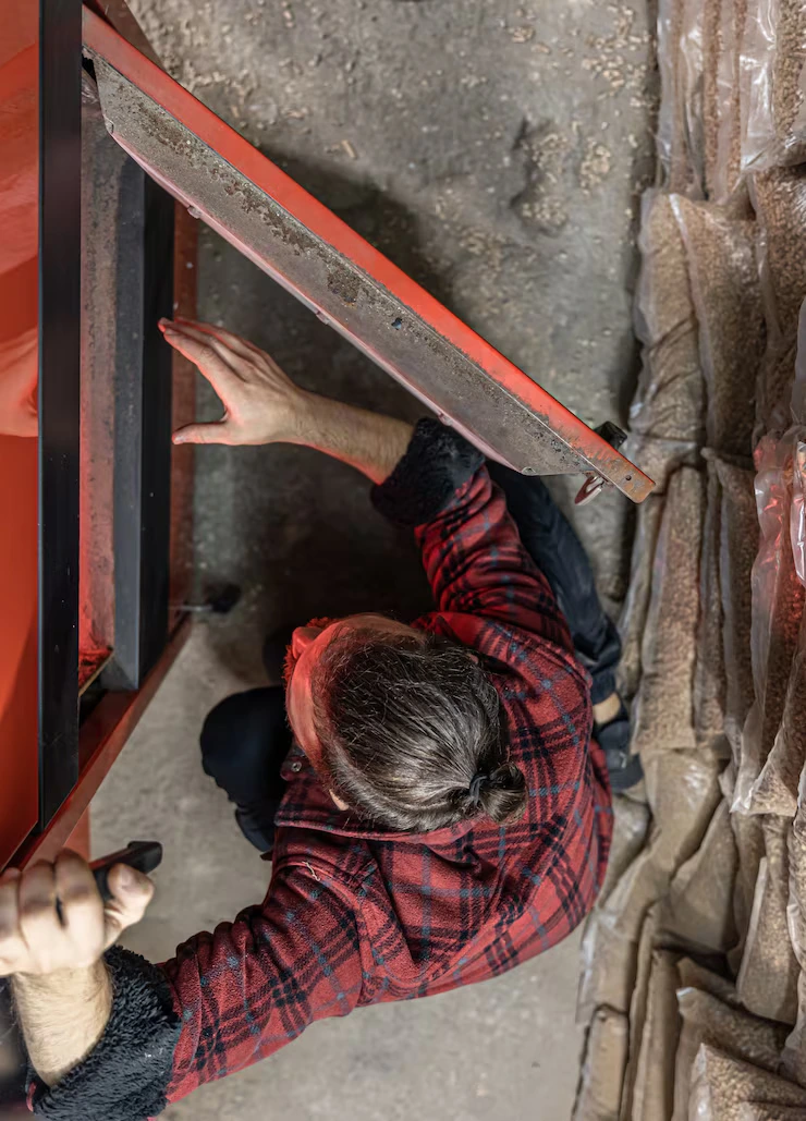Repairing chimney brickwork